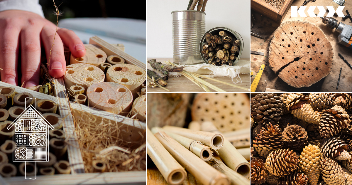 Insektenhotel, Bienenhotel Innenraum ausbauen