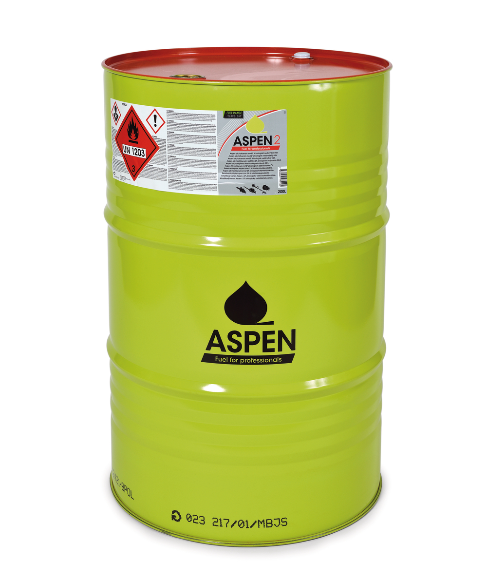 Aspen 2-Takt Alkylatbenzin, Sonderkraftstoff im 200 L Gebinde, XX9031-200D