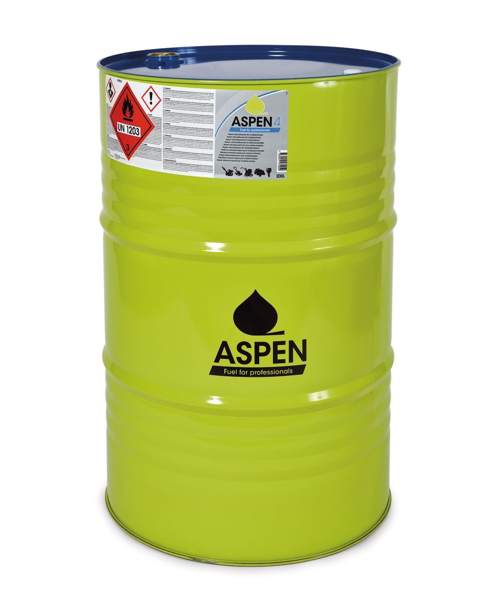 Aspen 4-Takt Alkylatbenzin, Sonderkraftstoff im 200 Liter Gebinde, XX9032-200D