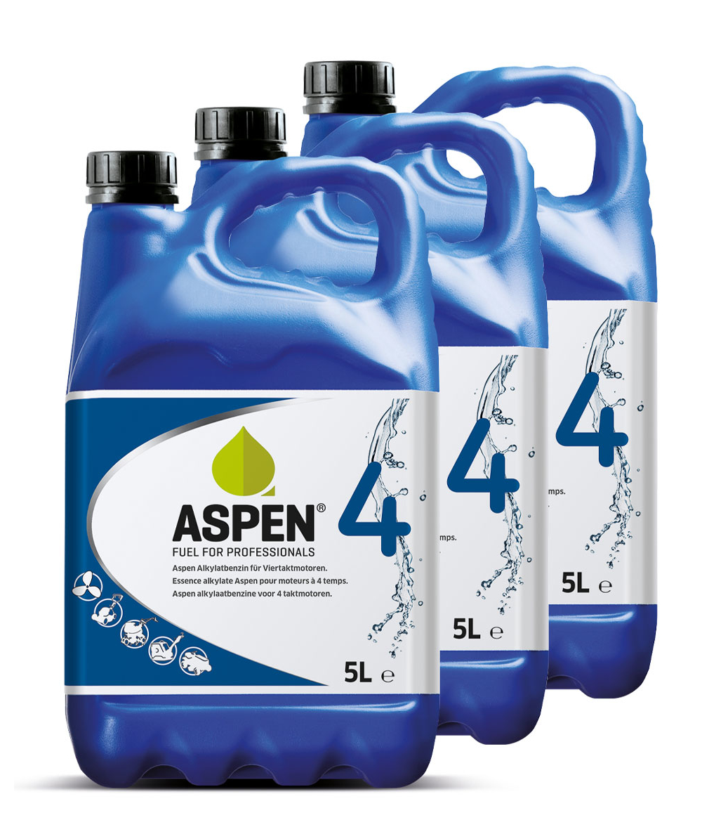 Aspen 4-Takt Alkylatbenzin, Sonderkraftstoff im 3 x 5 L Gebinde, XX9032-5-3