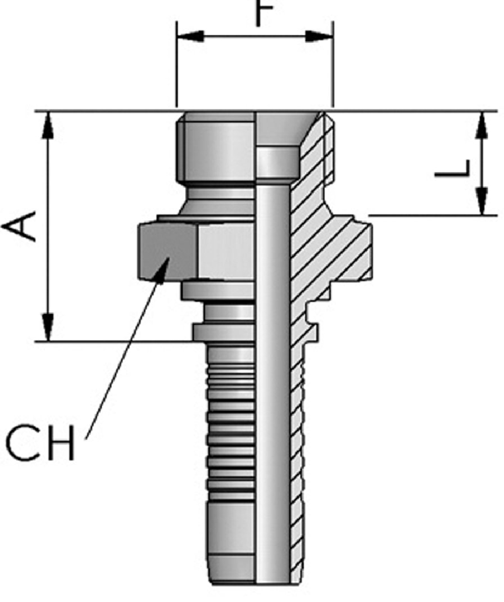 FB Hydraulic Pressnippel BSP, AGR - BSPP-AG, 60 Konus, XXST4031-0000