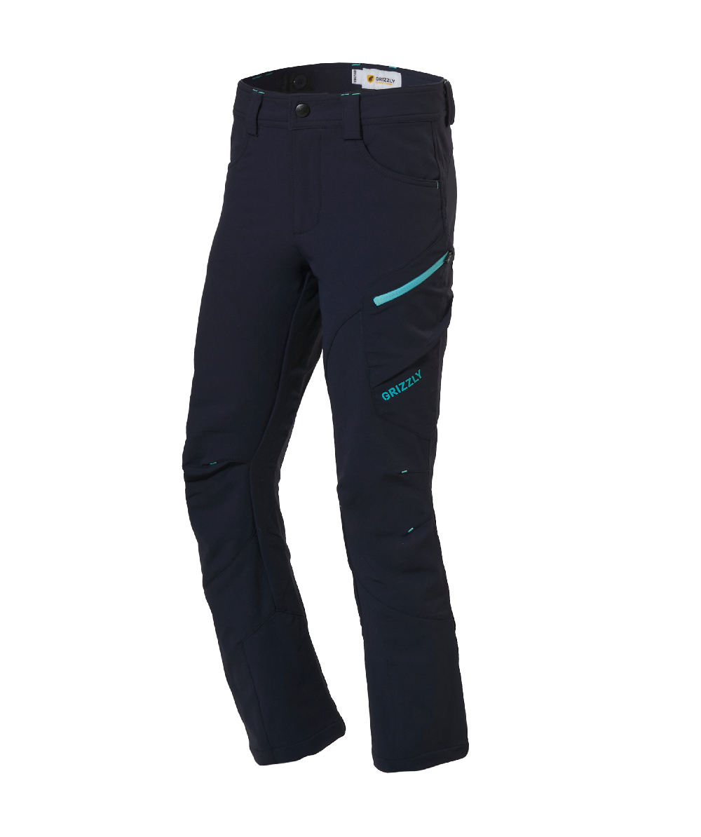 Grizzly Kinder Zeckenschutz-Outdoorhose Montreal navy/trkis, XX78220