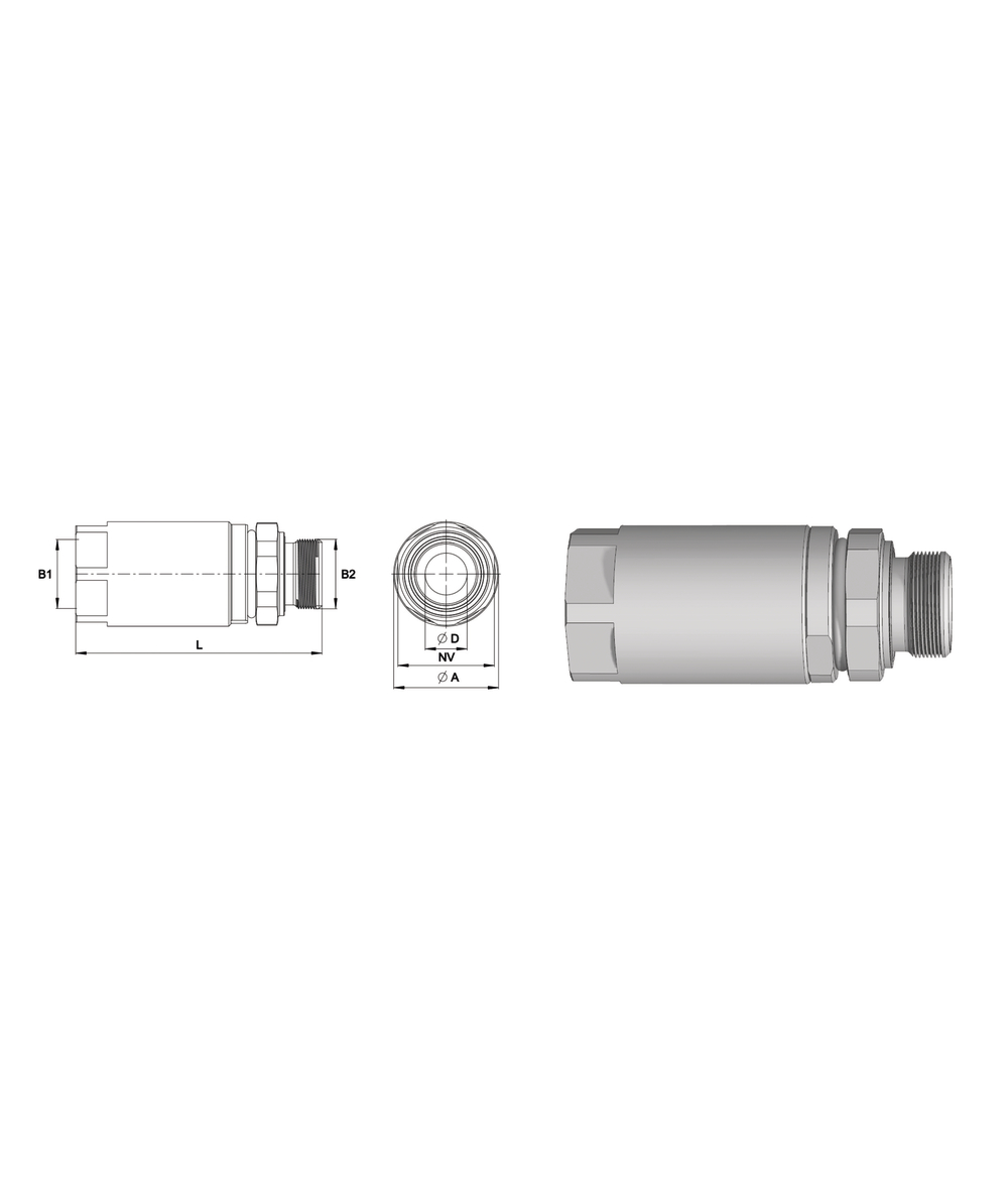 Indexator Drehverschraubung BSP x BSP, Innen x Auen, XXIN9010020-00