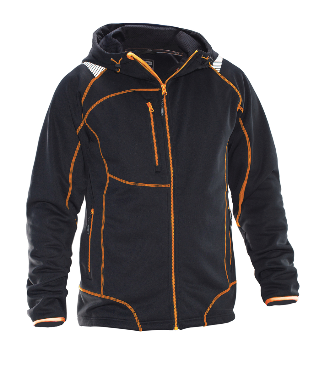 Jobman Hoodie Vision 5150, Schwarz/Orange, XXJB5150SO