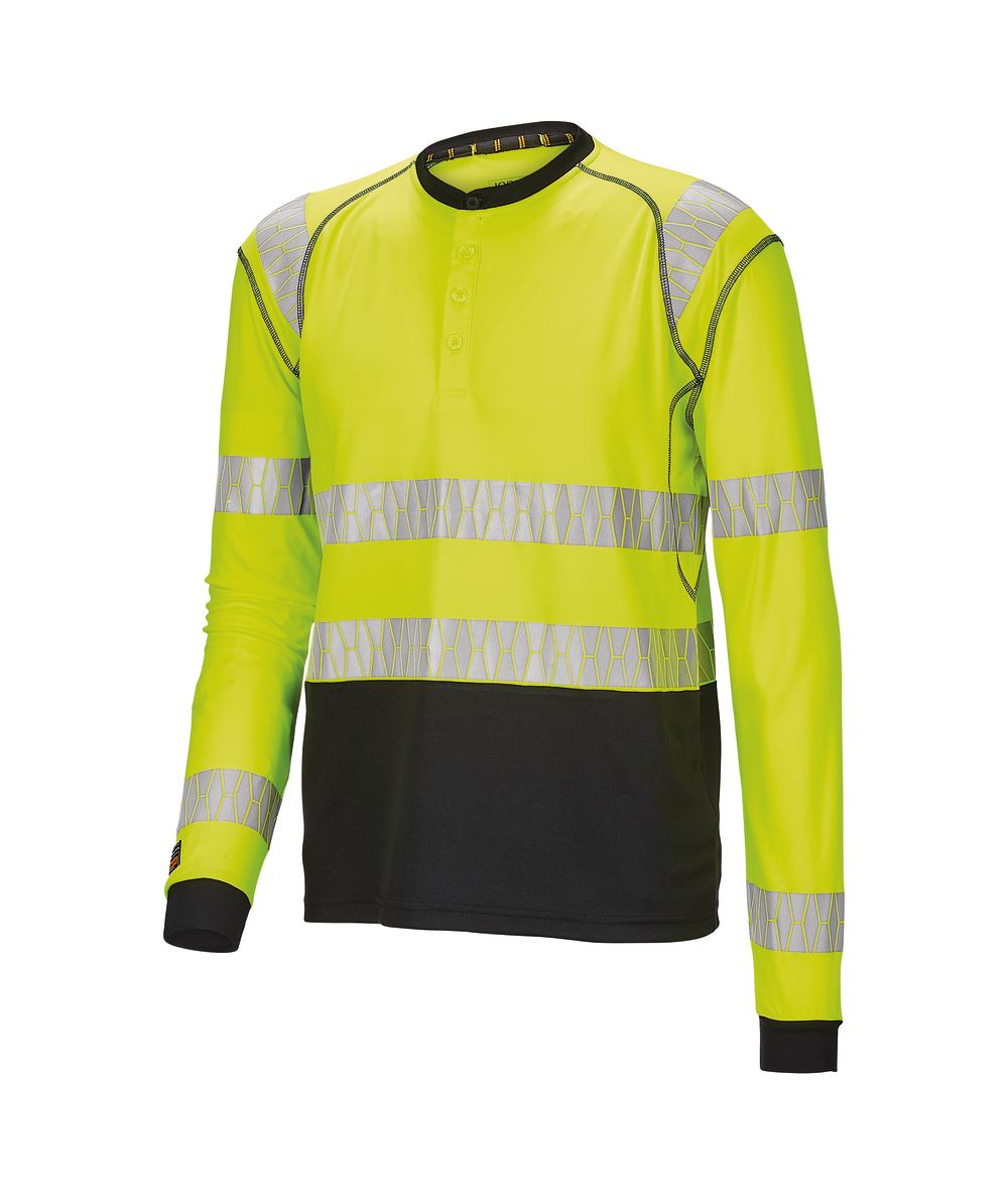 Jobman Langarm Shirt UV HiVis 5598, Gelb/Schwarz, XXJB5598GS