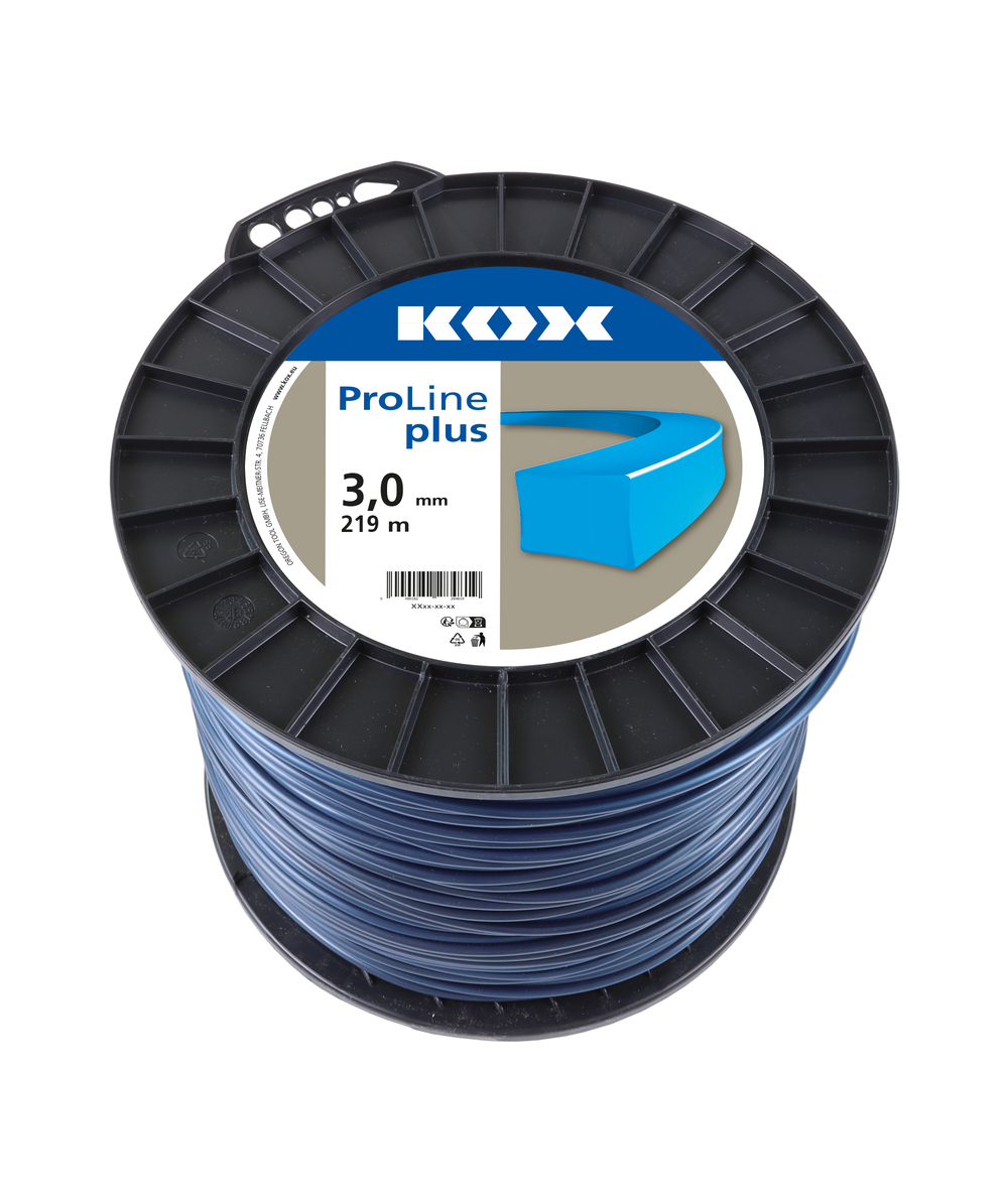 KOX Freischneidefaden ProLine Plus quadratisch 3,0 mm Durchmesser, 219 m Lnge, 3,0  mm Durchmesser, 219 m Lnge, XXF218-30-21