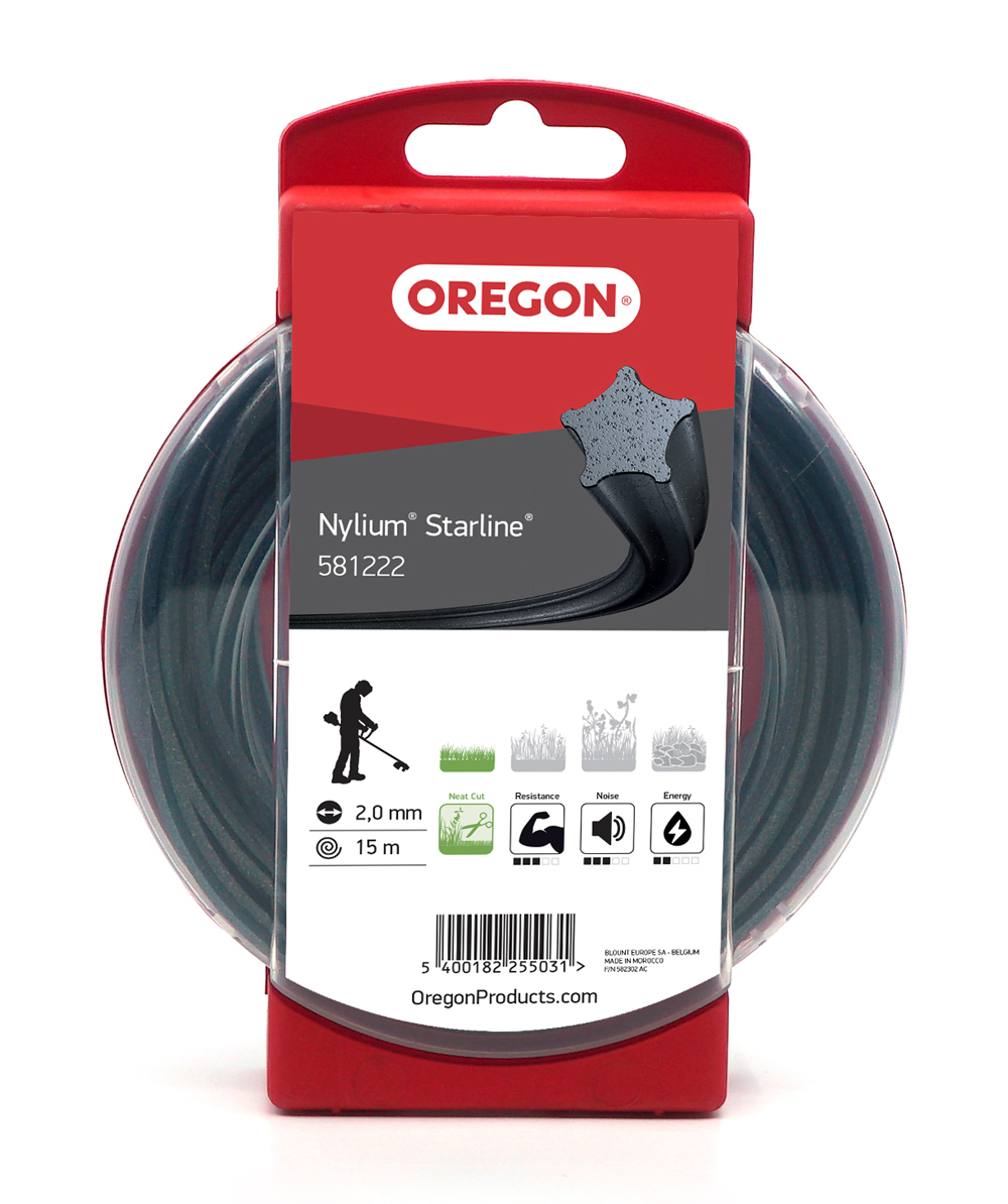 OREGON Schneidfaden Nylium Starline Ø 3,0 mm Länge 15 mtr Sternprofil 5 Kanten OREGON Schneidfaden Nylium Starline Ø 3,0 mm Länge 15 mtr Sternprofil 5 Kanten