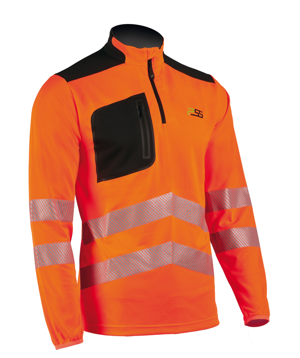 PSS Funktionsshirt / Warnschutz Funktionsshirt X-treme Skin langarm  Orange/Schwarz