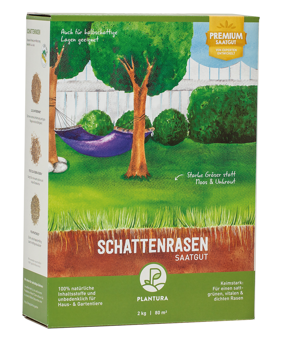 Plantura Schattenrasen Premium-Saatgutmischung 2 kg