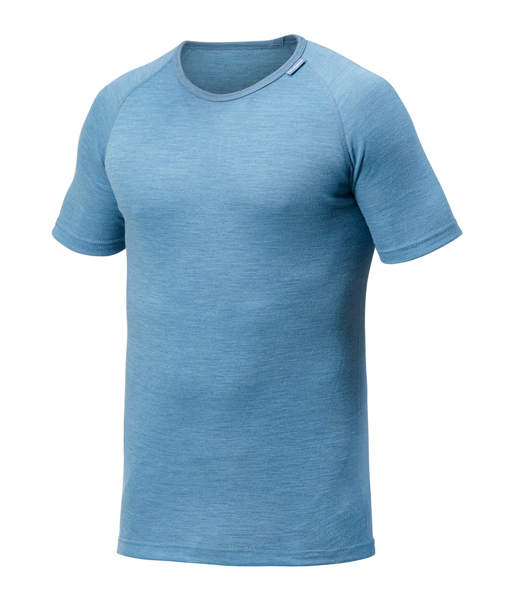 Woolpower Tee LITE Rundhalshemd / Merino Shirt kurzarm Nordic blue 