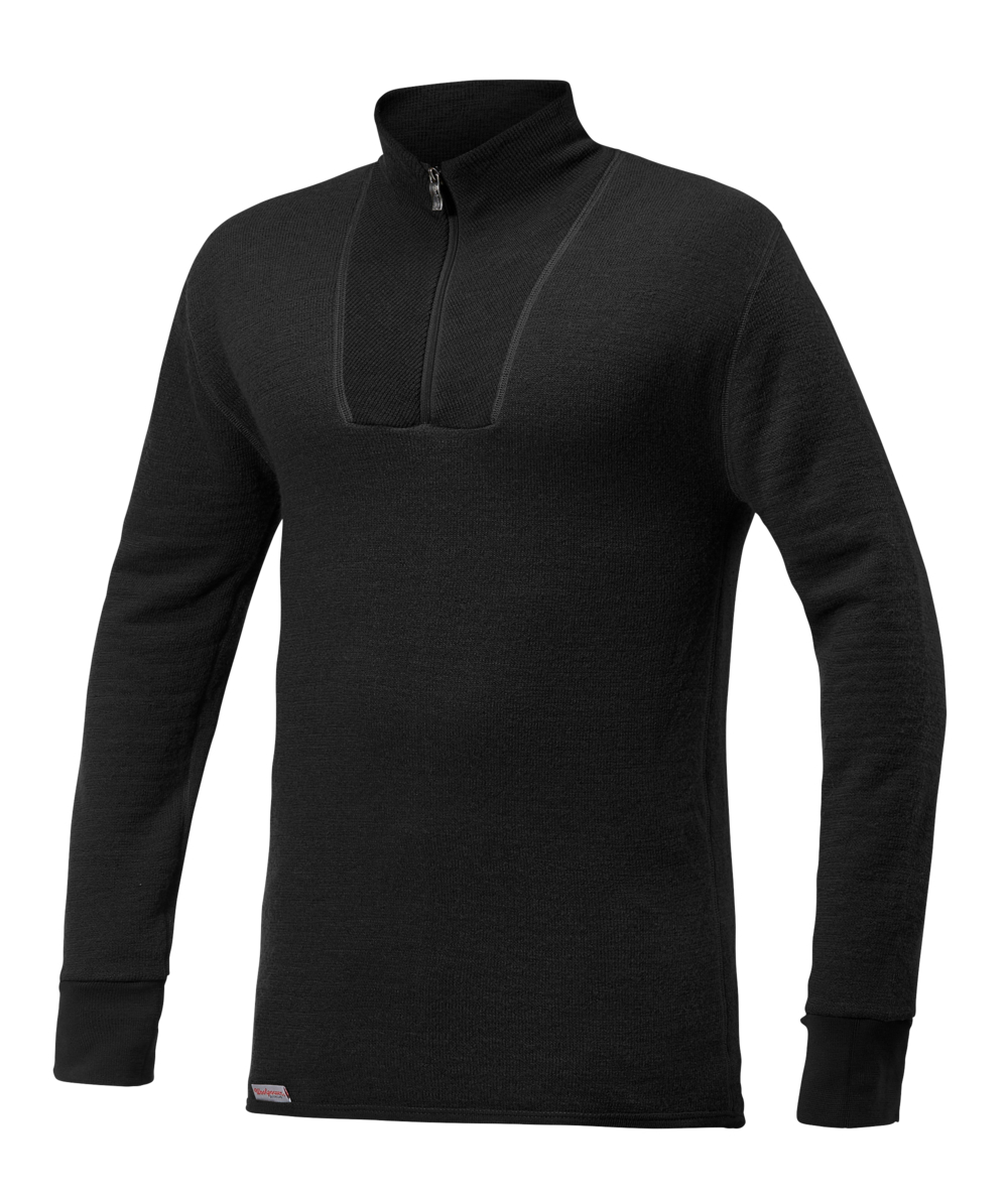 Woolpower Zip Turtleneck 200 Rollkragenhemd / Merino Shirt langarm Black, Black, XXWP7222S