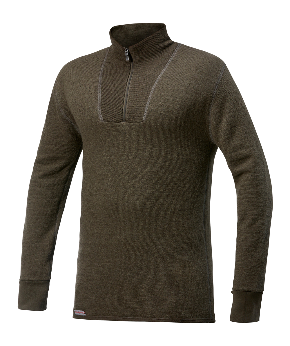 Woolpower Zip Turtleneck 200 Rollkragenhemd / Merino Shirt langarm Pine Green, Pine green, XXWP7222GR