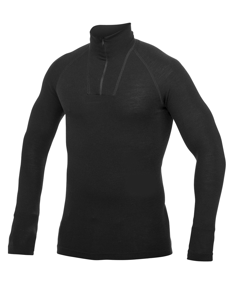 Woolpower Zip Turtleneck Lite Rollkragenhemd /Merino Shirt Langarm black, XXWP7221S