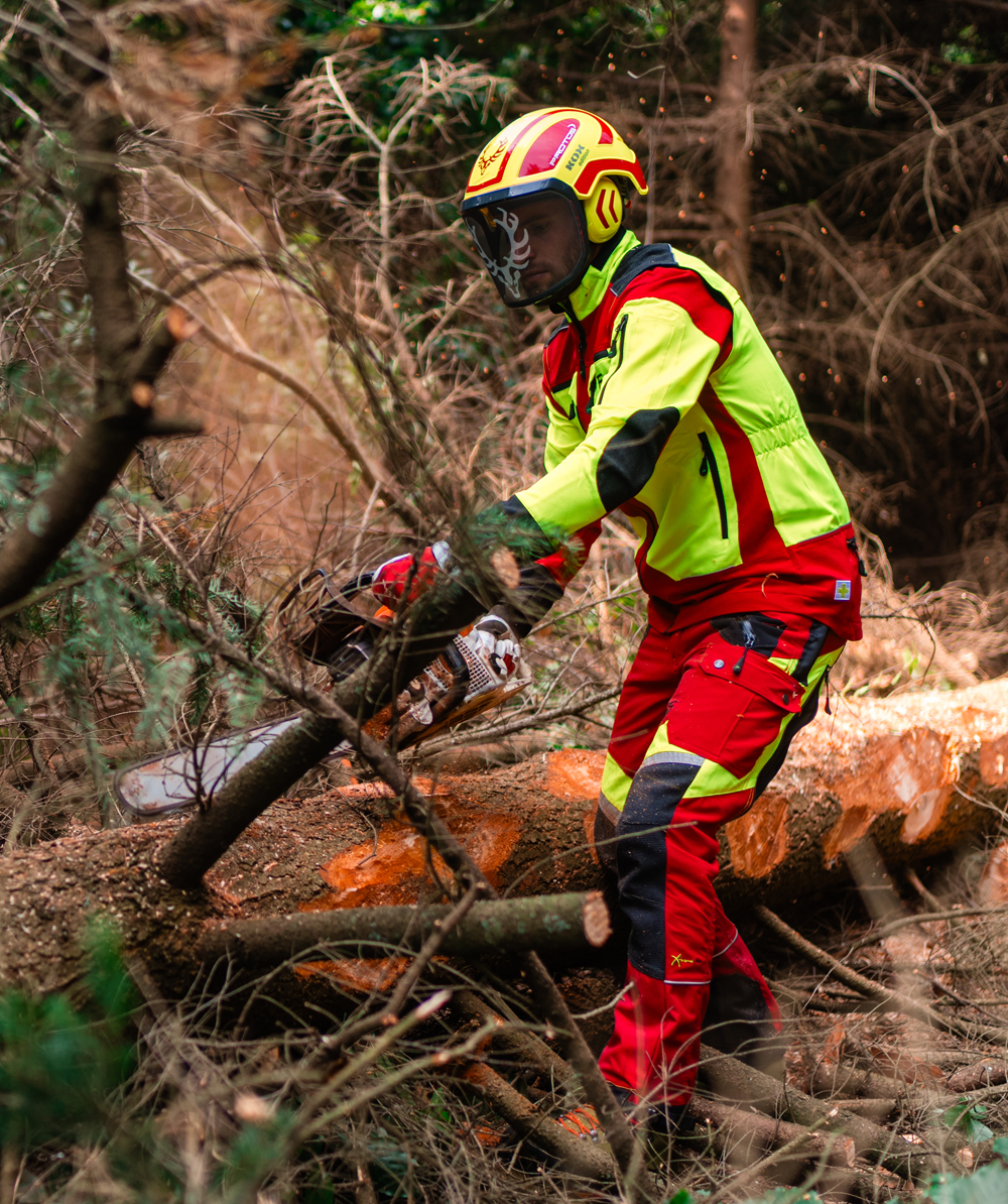 Pss schnittschutzhose x treme air rot gelb Clearance