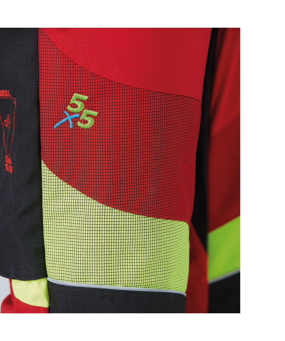 PSS Schnittschutzhose X-treme Breeze Rot/Gelb