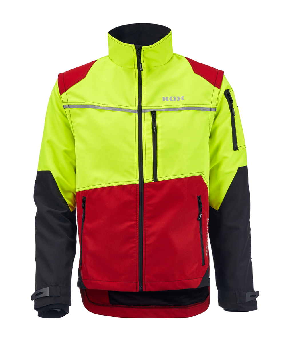 KOX Forstjacke Transform Rot/Gelb
