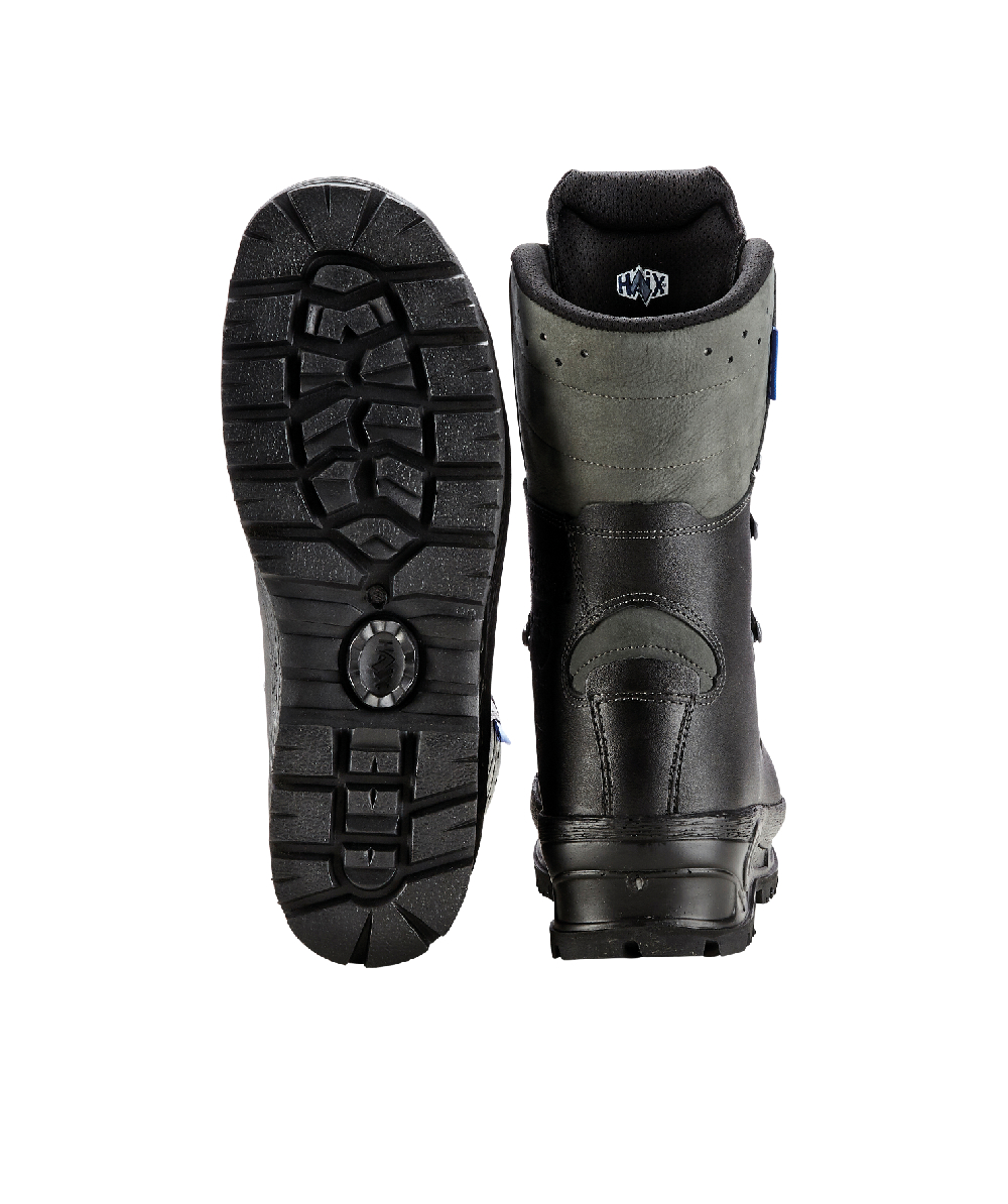 HAIX Schnittschutzstiefel / Schnittschutzschuhe Protector 2.0 in KOX  Edition mit Gore-Tex Schwarz/Grau