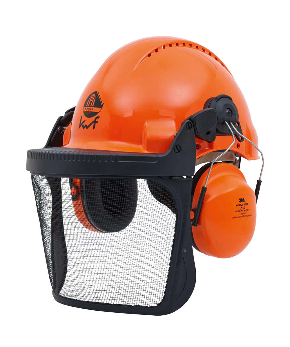 Schutzhelm Forsthelm Arbeitshelm mit Gehörschutz Visier Forstschutzhelm Mask ABS 