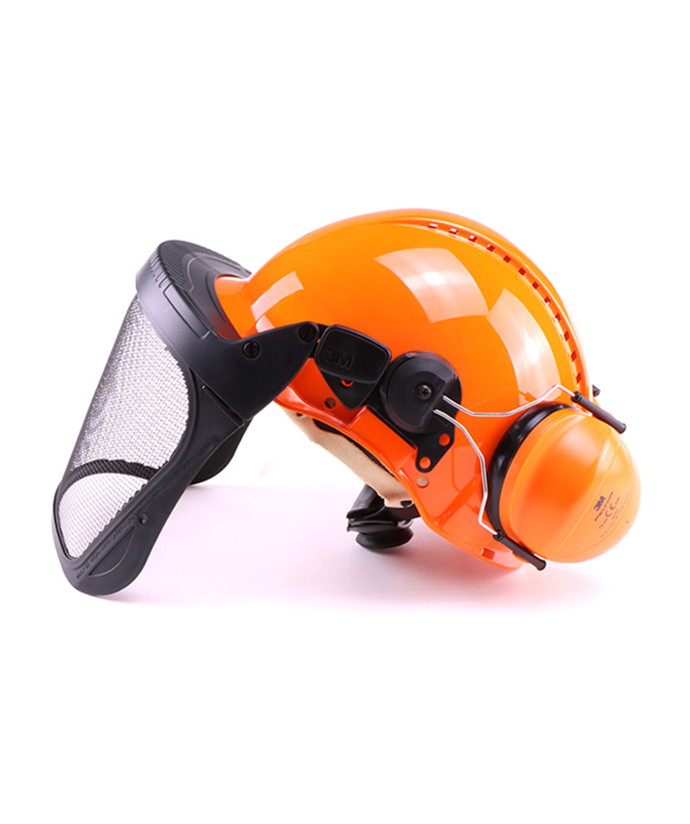 Kombination Comfort mit Visier und Gehörschutz Schutzhelm Forsthelm 