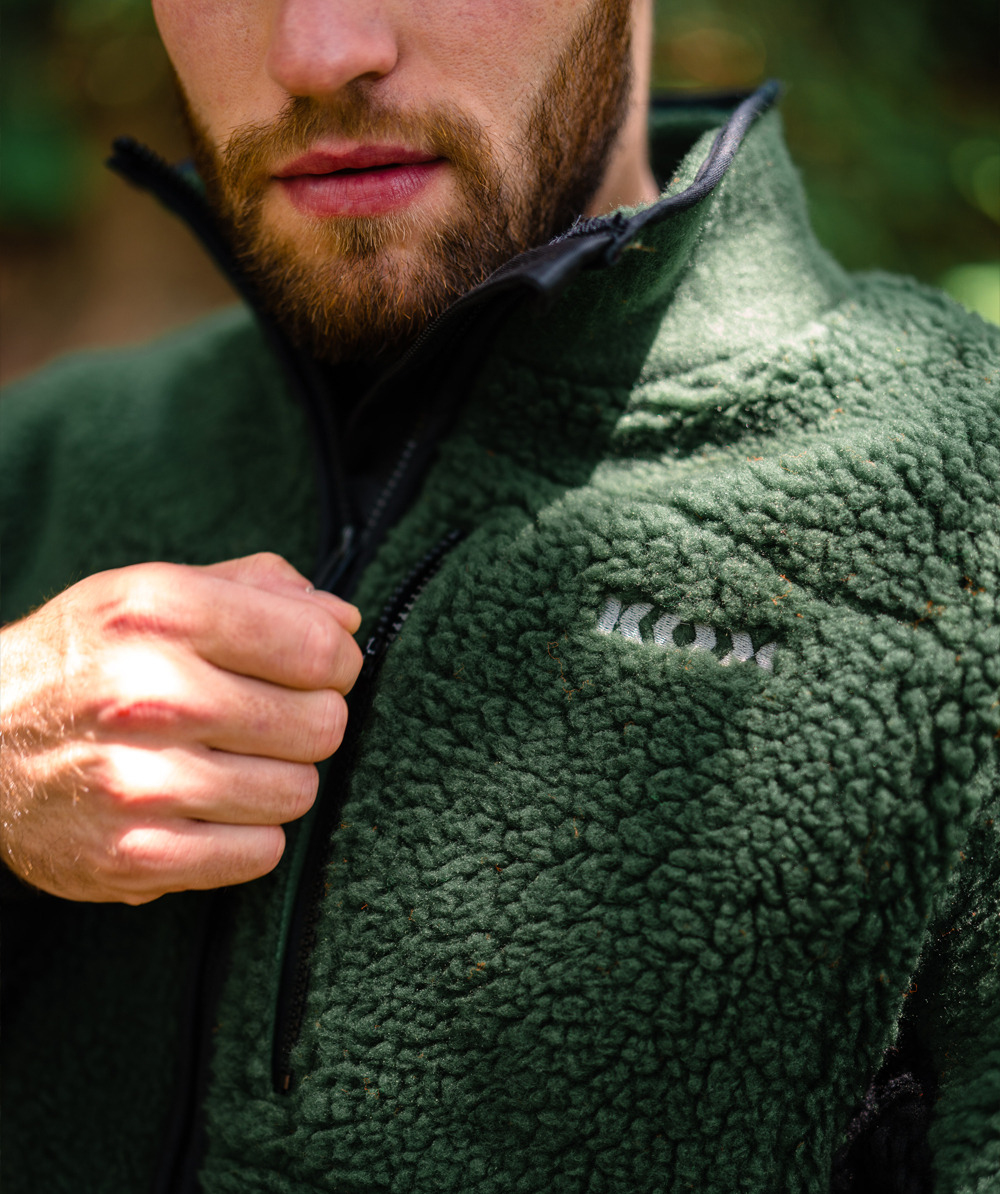 KOX Faserpelzjacke Grün/Schwarz