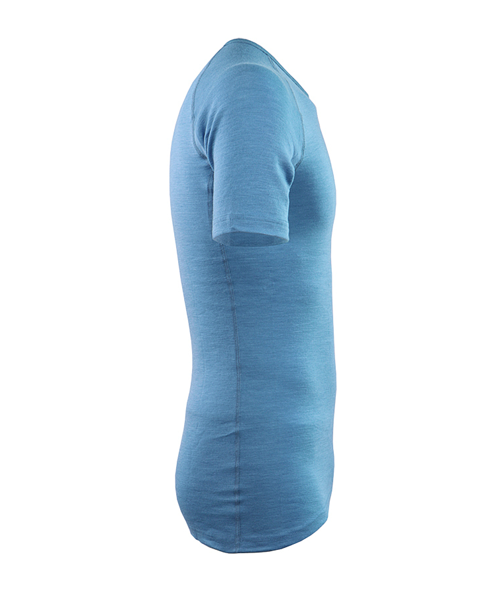 Woolpower Tee LITE Rundhalshemd / Merino Shirt kurzarm Nordic blue 