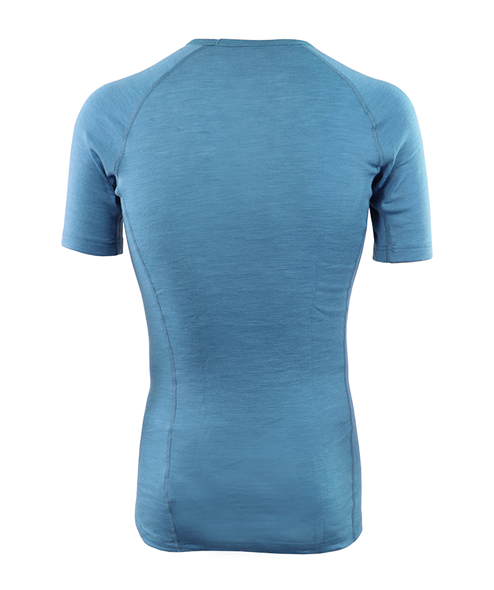 Woolpower Tee LITE Rundhalshemd / Merino Shirt kurzarm Nordic blue 