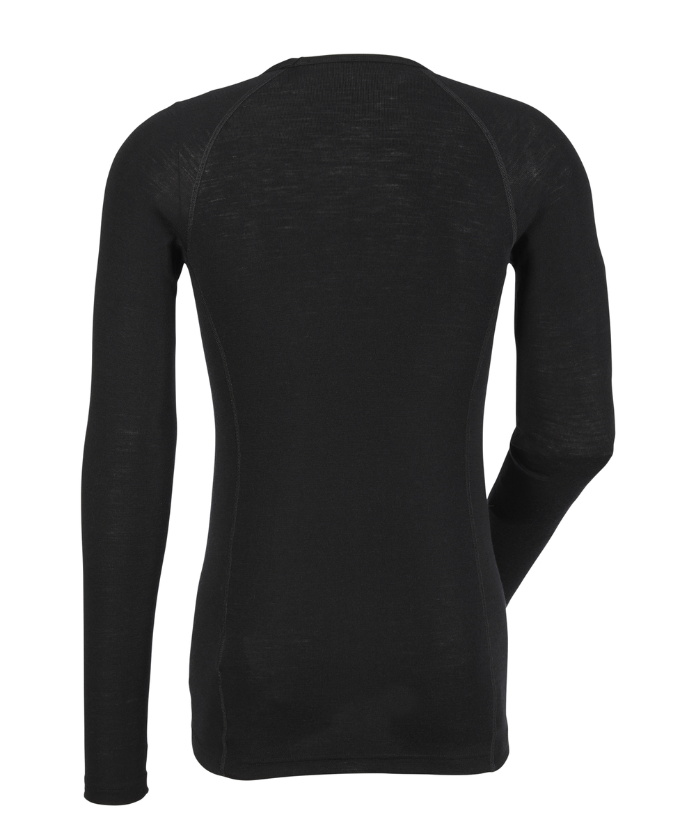 Woolpower Crewneck LITE Rundhalshemd / Merino Shirt langarm Black 