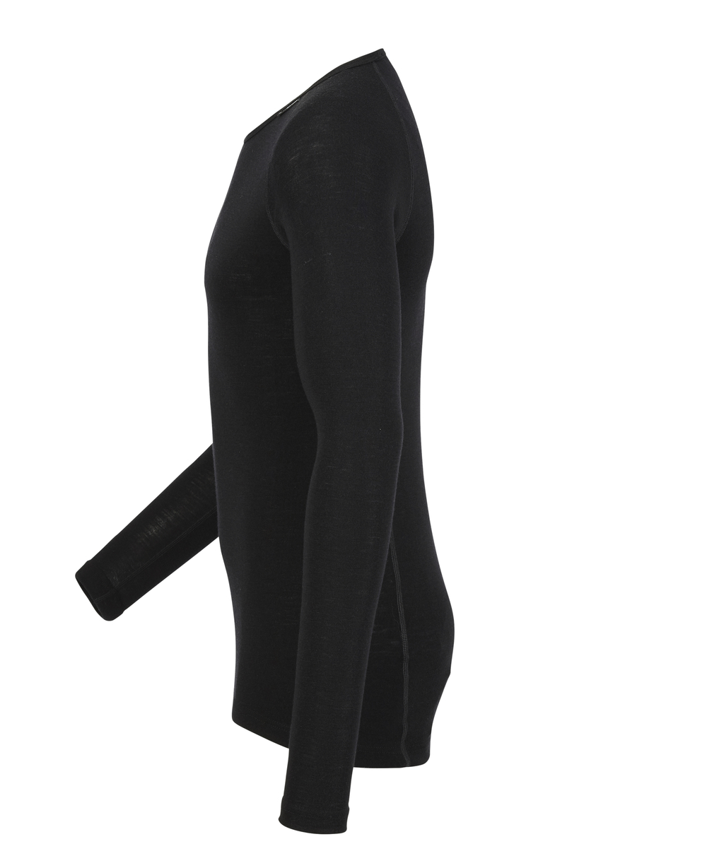 Woolpower Crewneck LITE Rundhalshemd / Merino Shirt langarm Black 