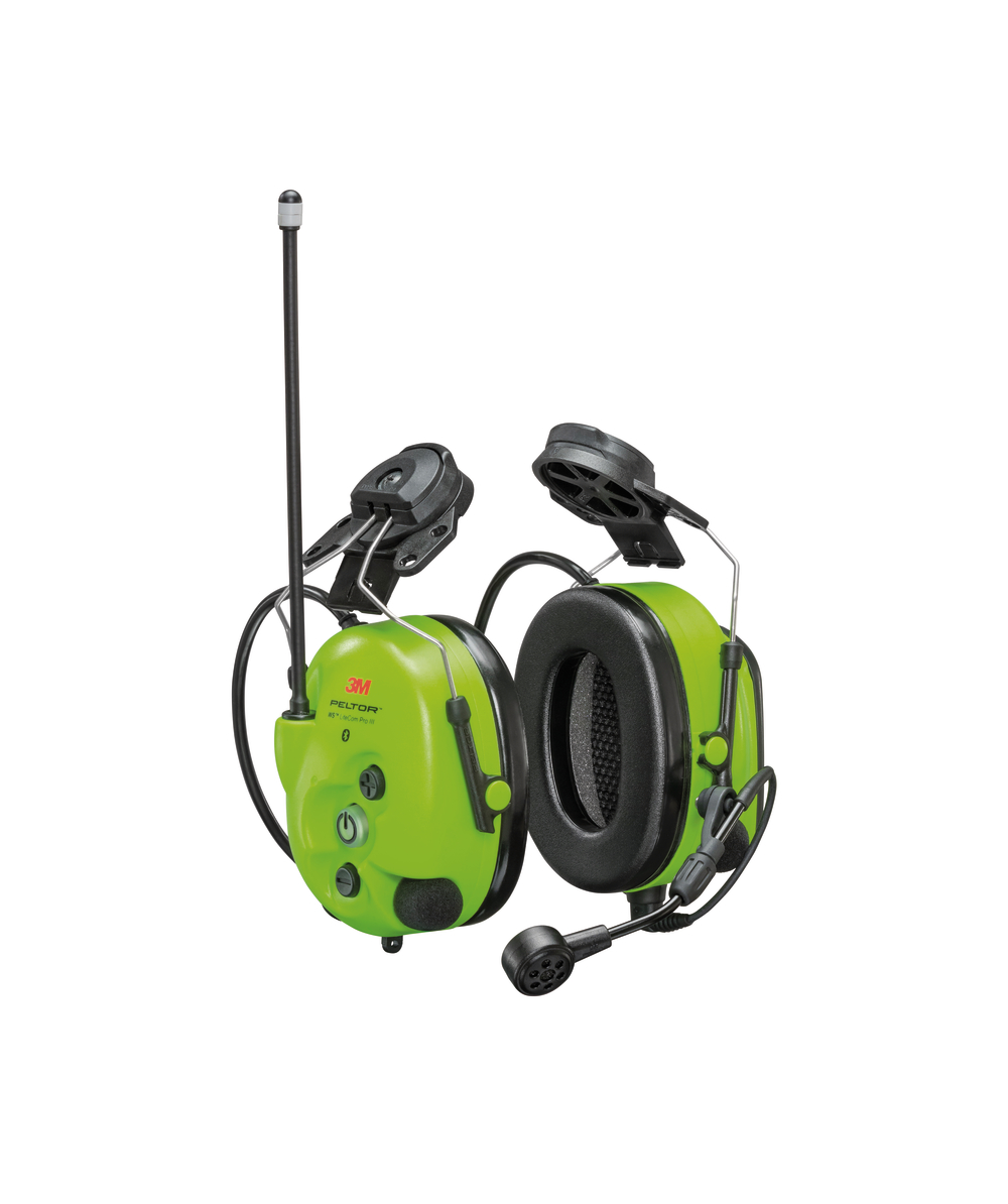 3M Peltor WS LiteCom Pro III GB Headset / Gehrschutz mit Headset Neongrn, fr Helmbefestigung, Neongrn, SNR32 dB(A), XX74627