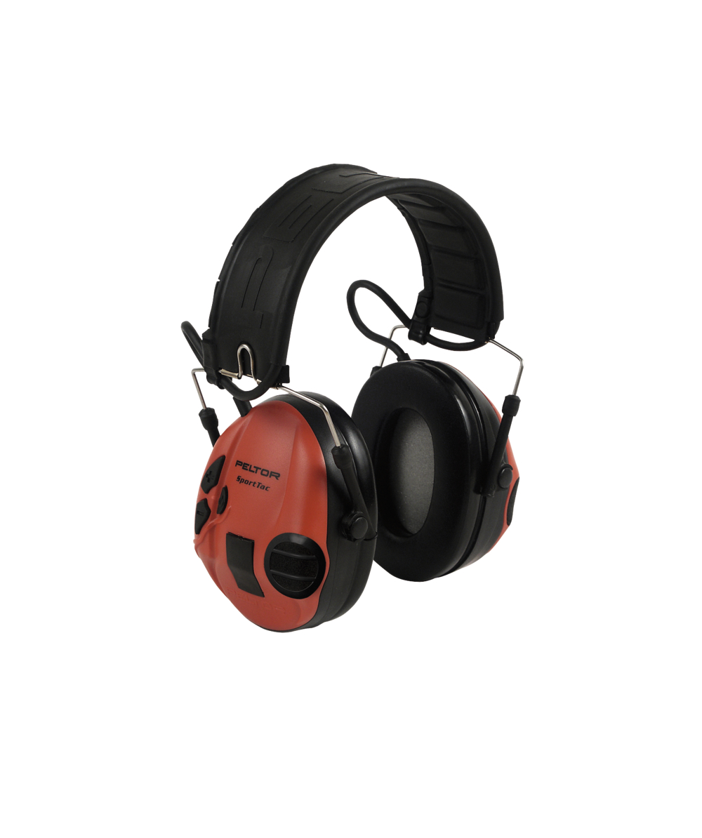 3M Gehörschutz Peltor SportTac Schwarz/Rot, mit Kopfband in Schwarz und Rot, XX74616