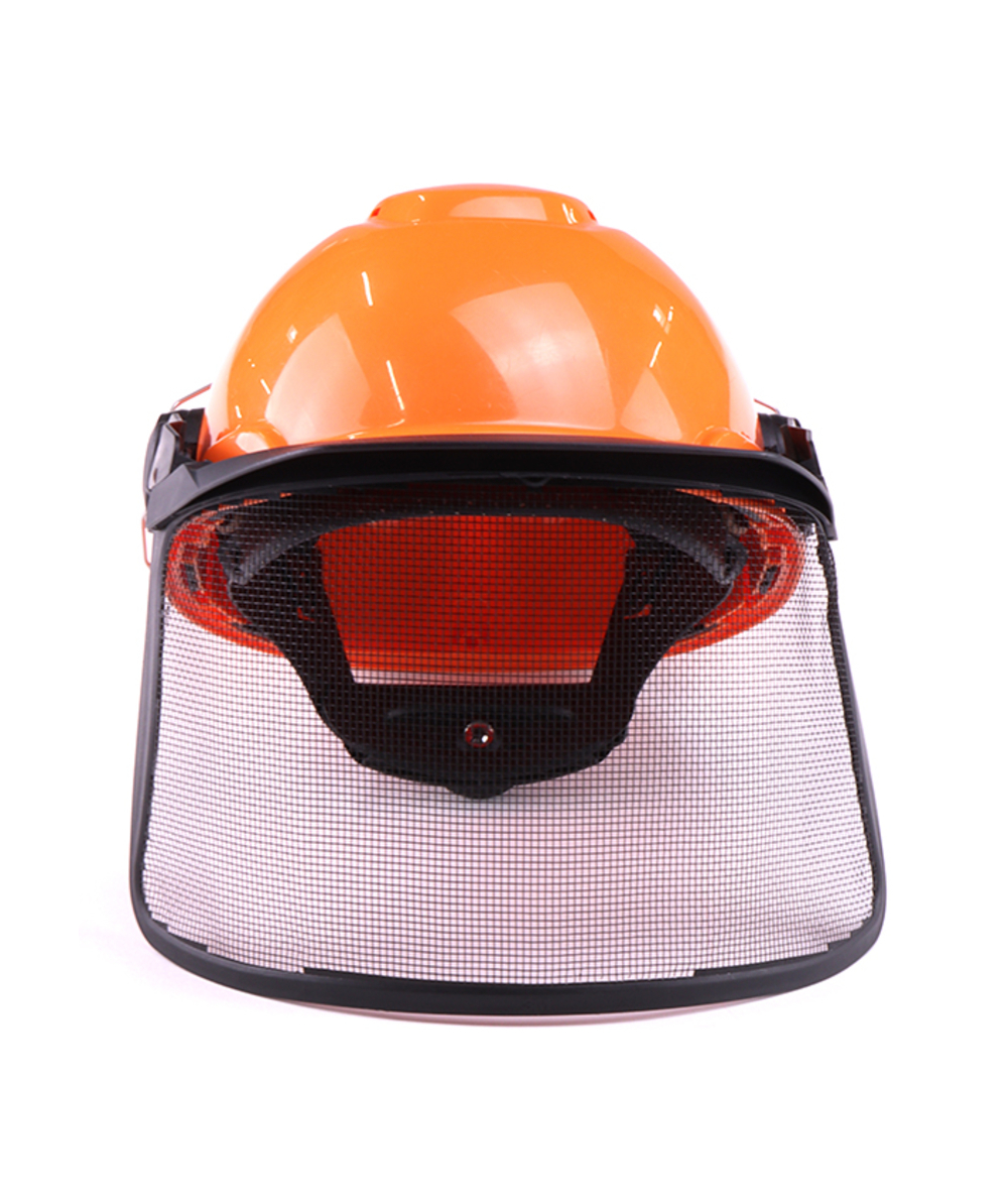 3M Forsthelm / Schutzhelm mit Gehörschutz und Visier Peltor Orange, Orange mit Stahldrahtvisier V4G, XX74103-36