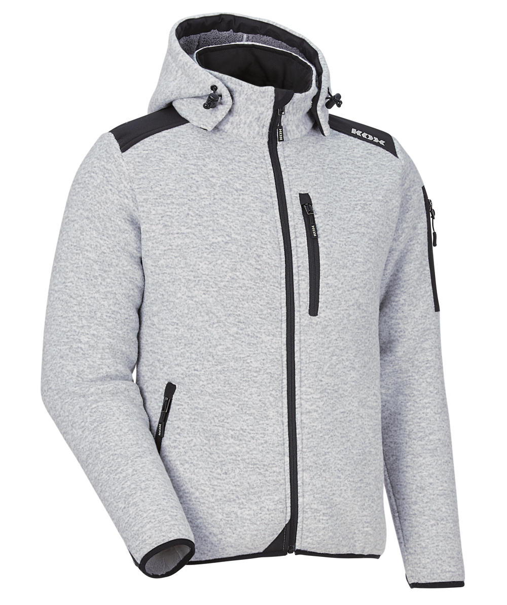 KOX Fleecejacke Damen Wei/Grau, Wei/Grau, XX76124