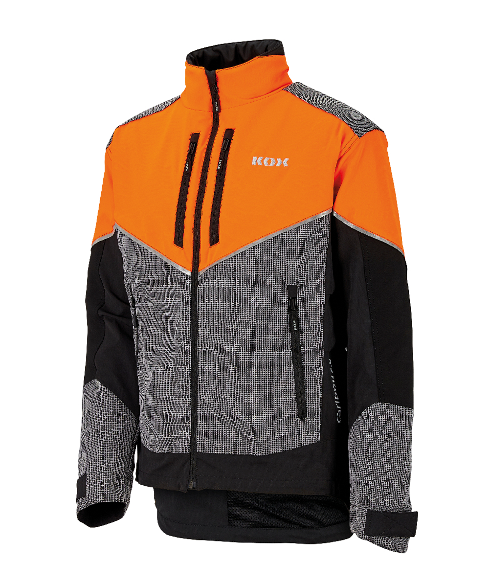 KOX Forstjacke Caribou 2.0 Schwarz/Orange, Schwarz/Orange, XX71421