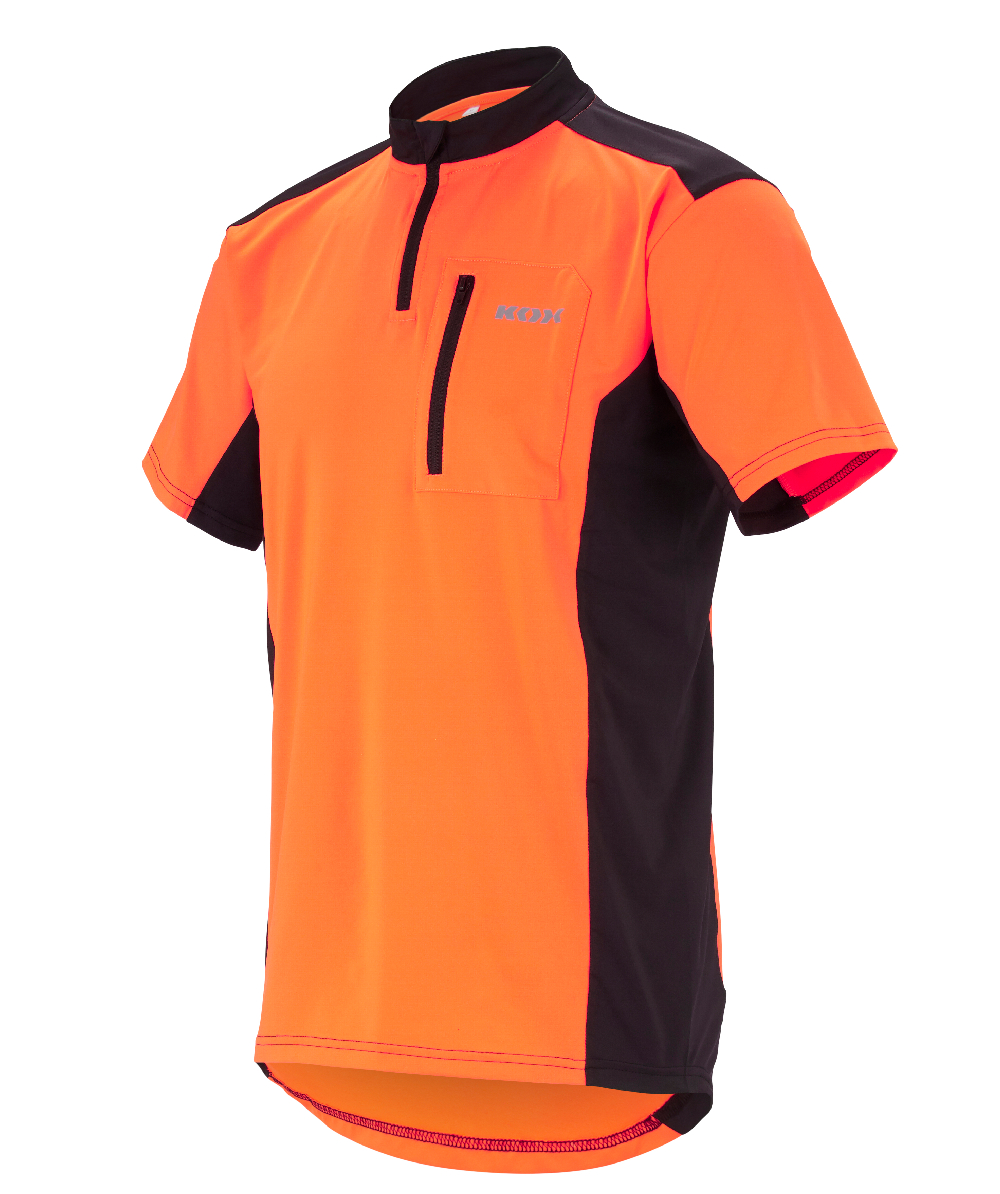 KOX Funktionsshirt Kurzarm Orange/Schwarz, Orange/Schwarz, XX77170