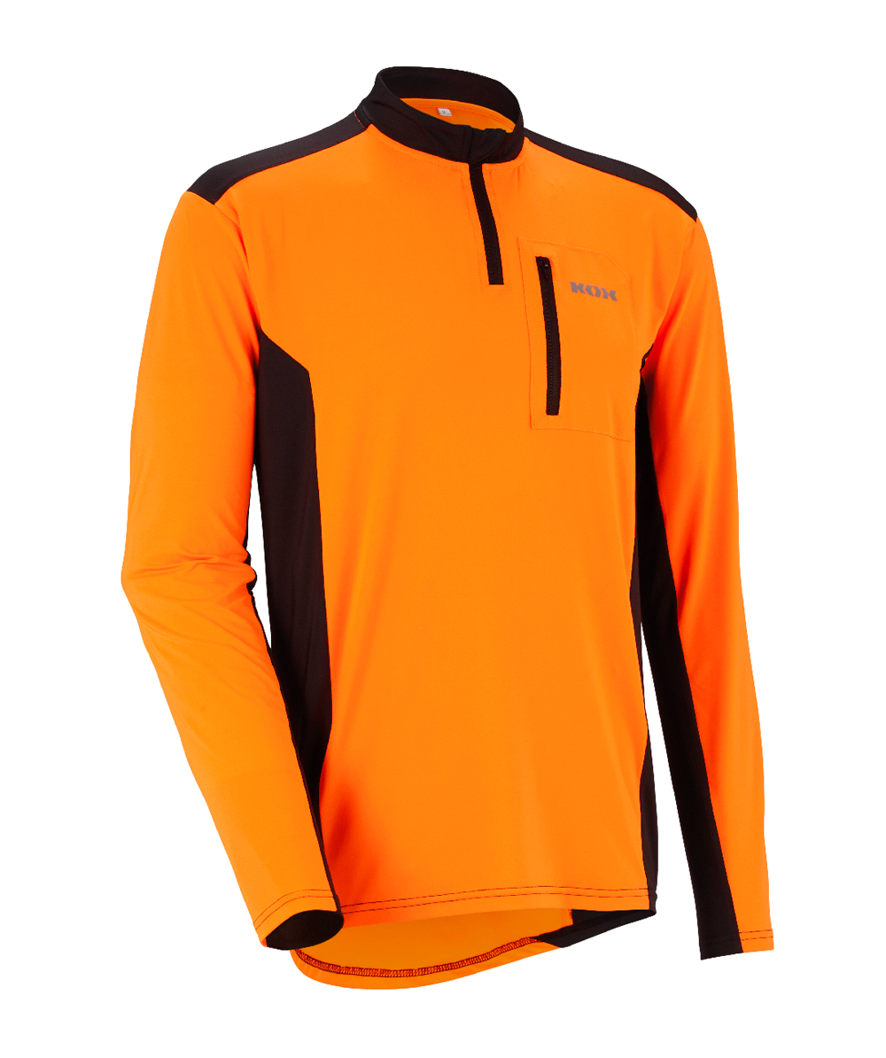 KOX Funktionsshirt Langarm Orange/Schwarz, Orange/Schwarz, XX77172