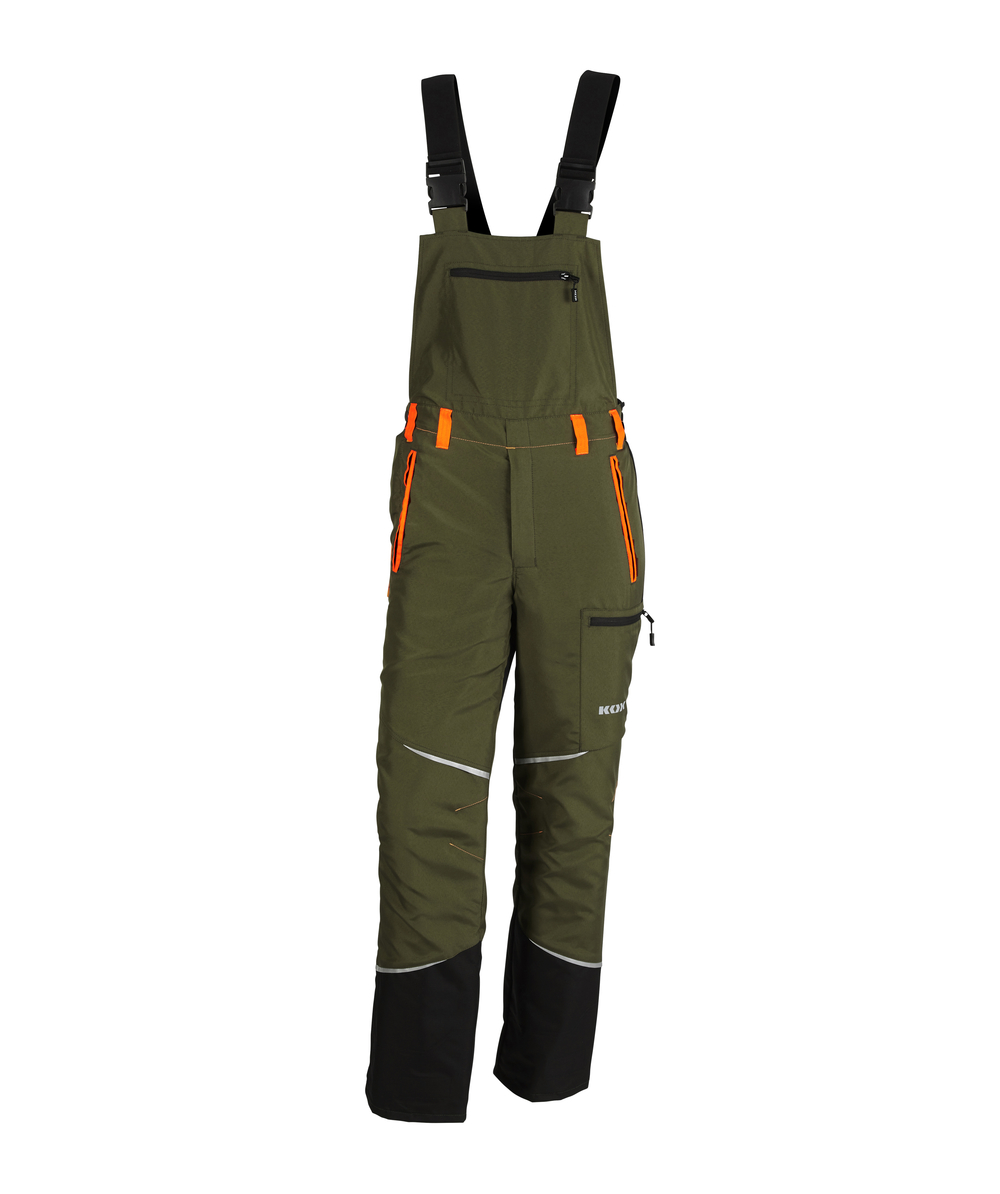 KOX Schnittschutz Latzhose Mistral 3.0 Grn/Orange, Grn/Orange, XX71113