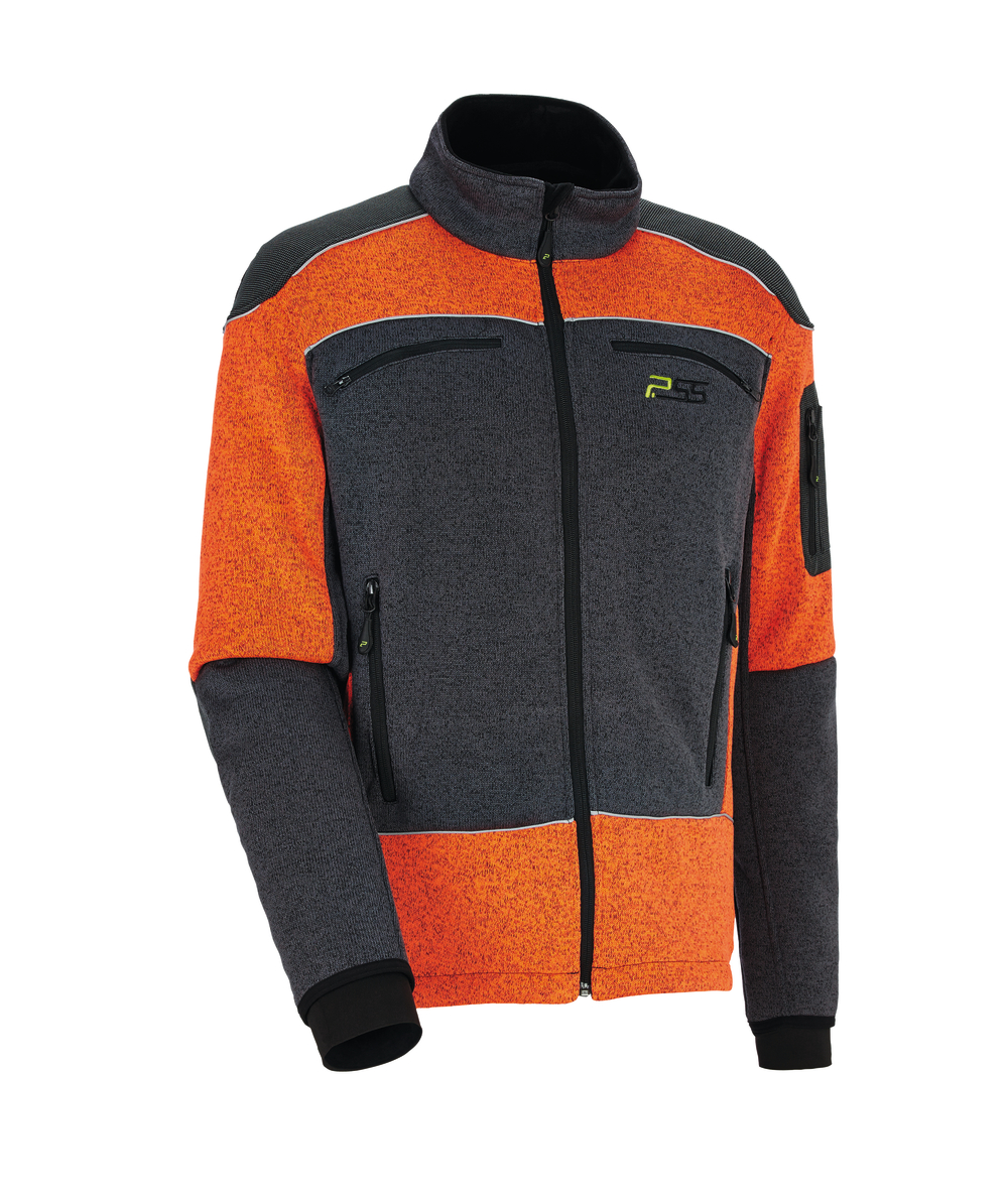 PSS Faserstrickjacke X-treme Arctic Orange/Grau, Orange/Grau, XX76115