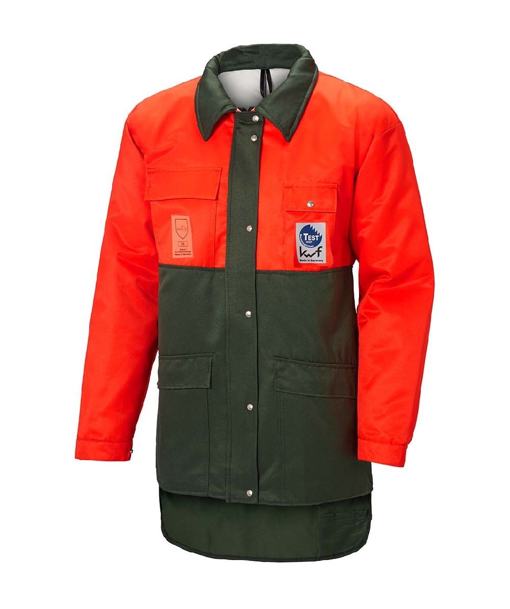 Novotex-Isomat Schnittschutzjacke mit Bauchschutz Signalorange/Grn, Signalorange/Grn, XX71403B