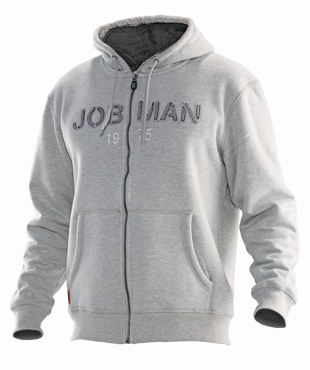 Jobman Sweatshirt Jacke 5154 Grau, Grau, XXJB5154G