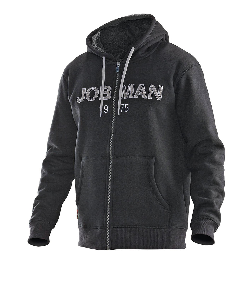 Jobman Sweatshirt Jacke 5154 Schwarz, Schwarz, XXJB5154S