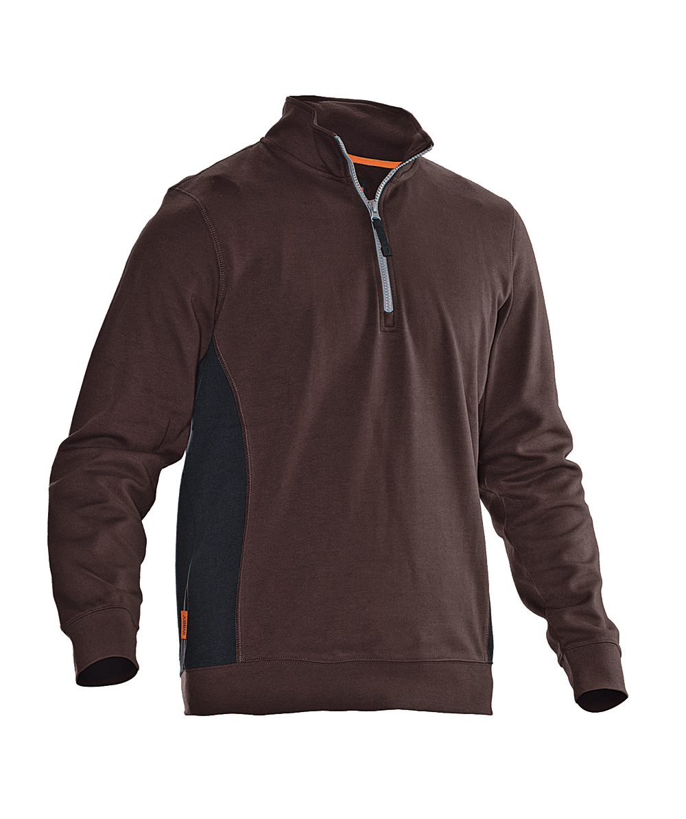 Jobman Sweatshirt 5401 Braun/Schwarz, Braun/Schwarz, XXJB5401BR