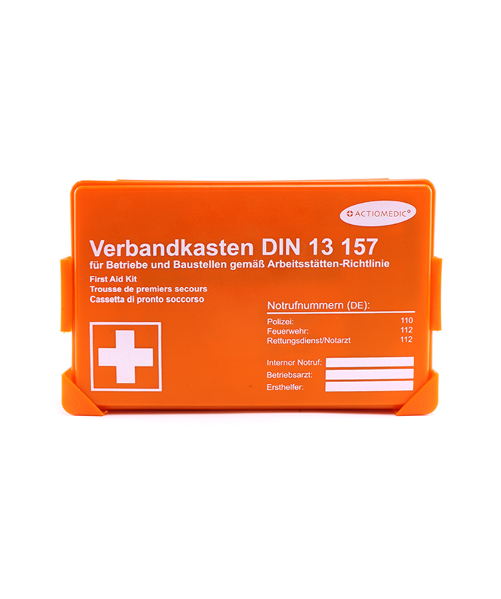 Gramm medical Verbandkasten / Erste Hilfe Kasten MINI DIN 13157, mit Wandhalterung, XX73532-00