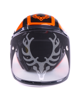 Protos Forsthelm / Schutzhelm KOX Edition mit Gehrschutz und Visier Integral Forest Schwarz/Neonorange, KOX Edition Schwarz/Neonorange mit tzmetallvisier F39, XX74114