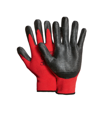 Damen Gartenhandschuhe Mechanics-Handschuhe Defender rot schwarz Montage 